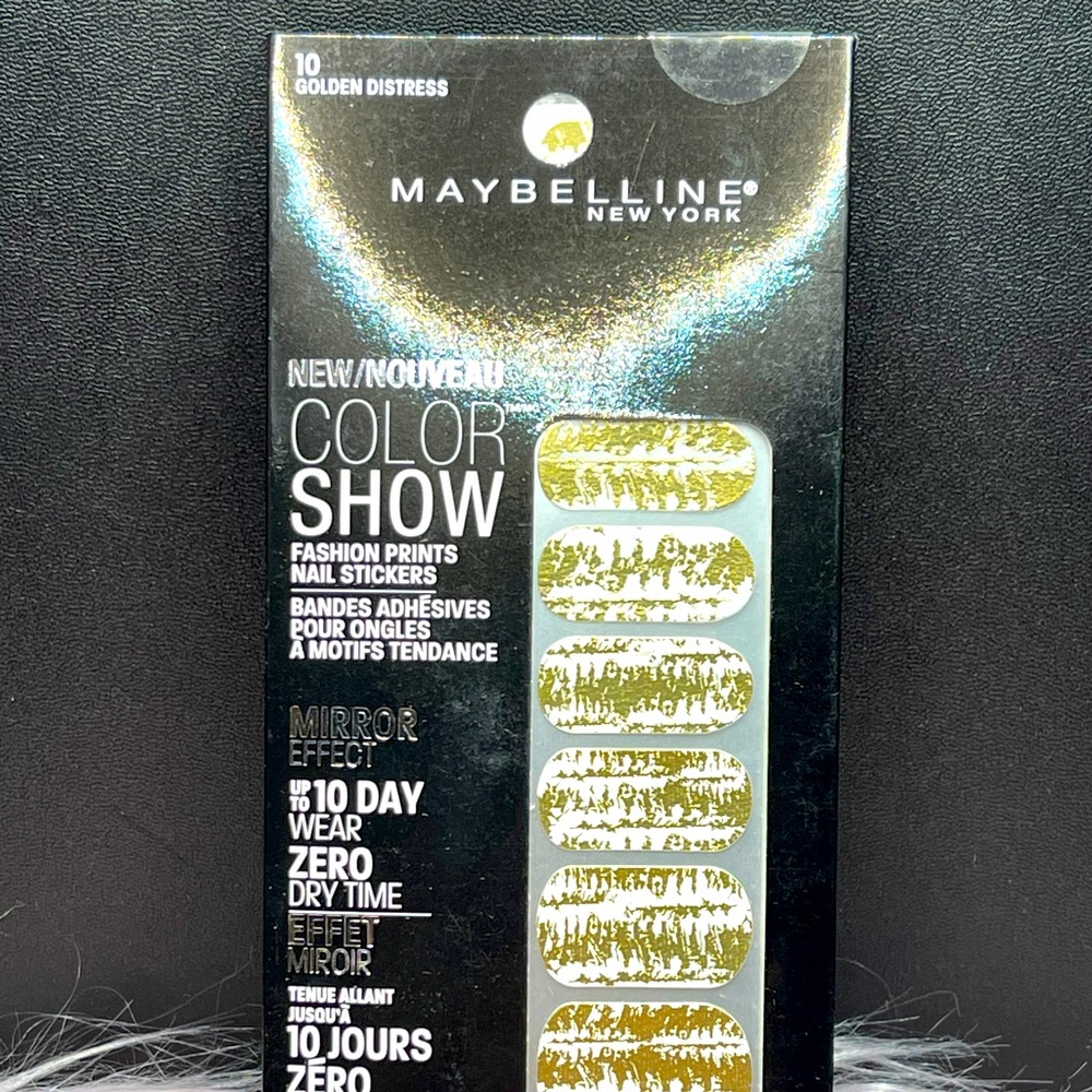 5️⃣4💲1️⃣5️⃣MaybellineNailStickers”GoldenDistress”